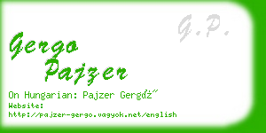 gergo pajzer business card